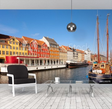 Picture of Classic morning view of Nyhavn in Copenhagen Denmark